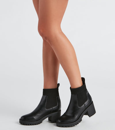 Botin tacon grueso.