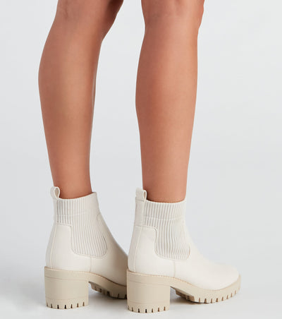 Botin tacon grueso.