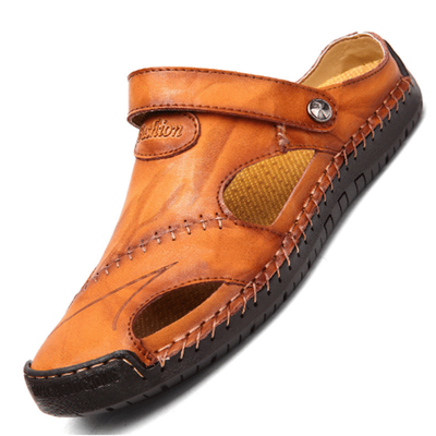 【Hecho a mano】Sandalias casuales de cuero suave de alta calidad  hombres