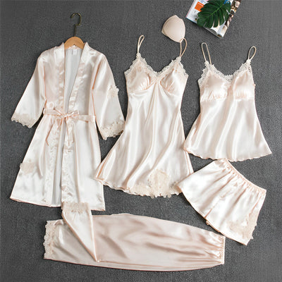 Rosa - Lujoso, sexy pijama set para mujeres