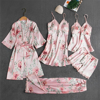 Rosa - Lujoso, sexy pijama set para mujeres