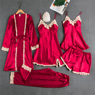 Rosa - Lujoso, sexy pijama set para mujeres
