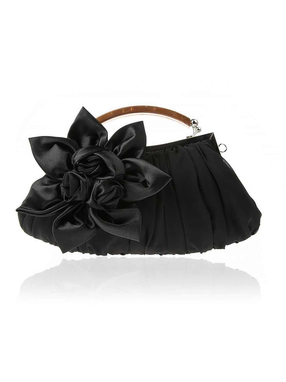 ROSA| bolso de mano precioso, flor en relieve.