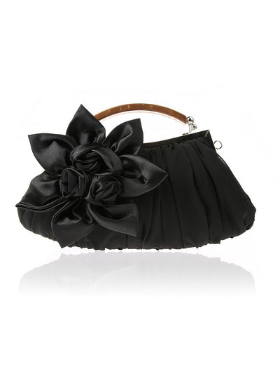ROSA| bolso de mano precioso, flor en relieve.