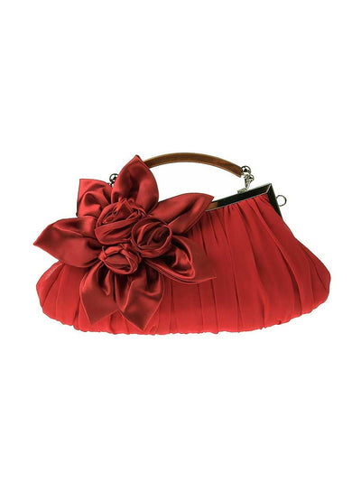 ROSA| bolso de mano precioso, flor en relieve.