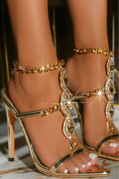ELISA| Tacones Altos con Punta de Strass