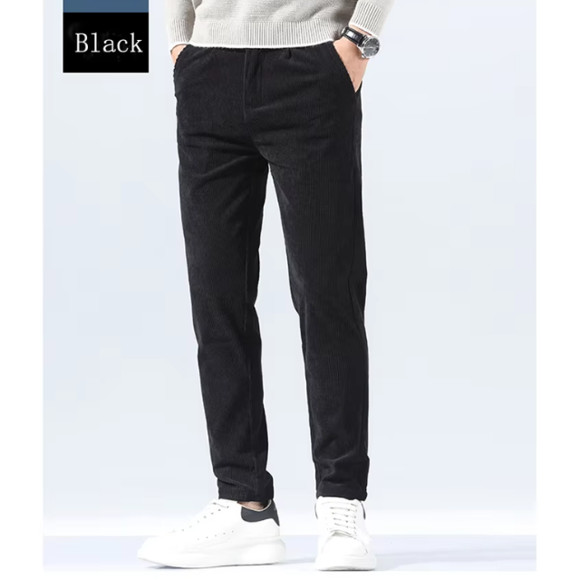 ALBERT| Pantalones de pana , ajustados, largo clásico .