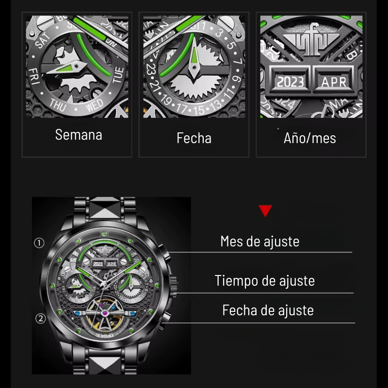 Reloj Esqueleto Hueco Deportivo