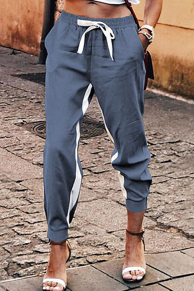 Pantalon cintura alta y elastica, urbano.