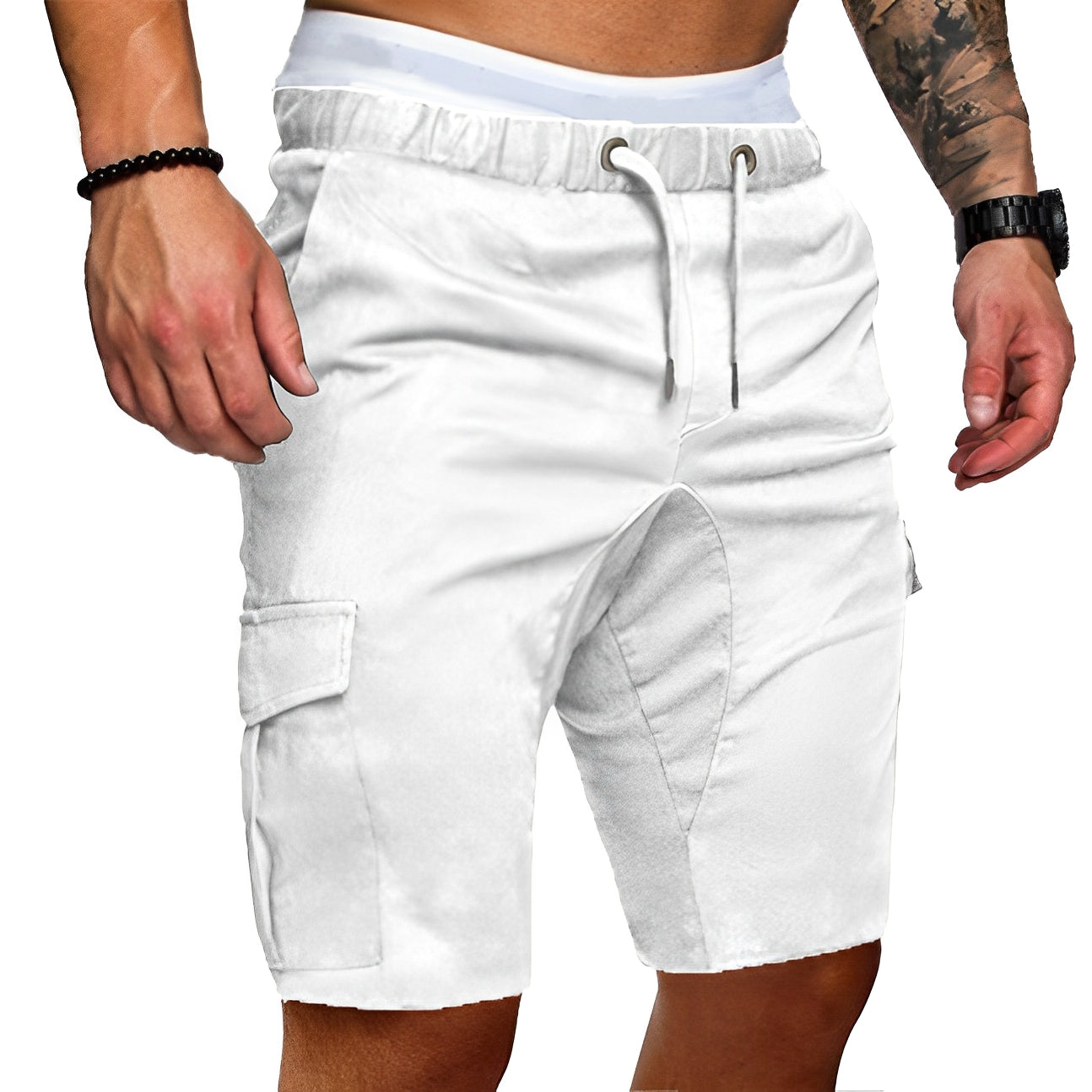 DAVID- pantalon corto casuales con cordón para hombres