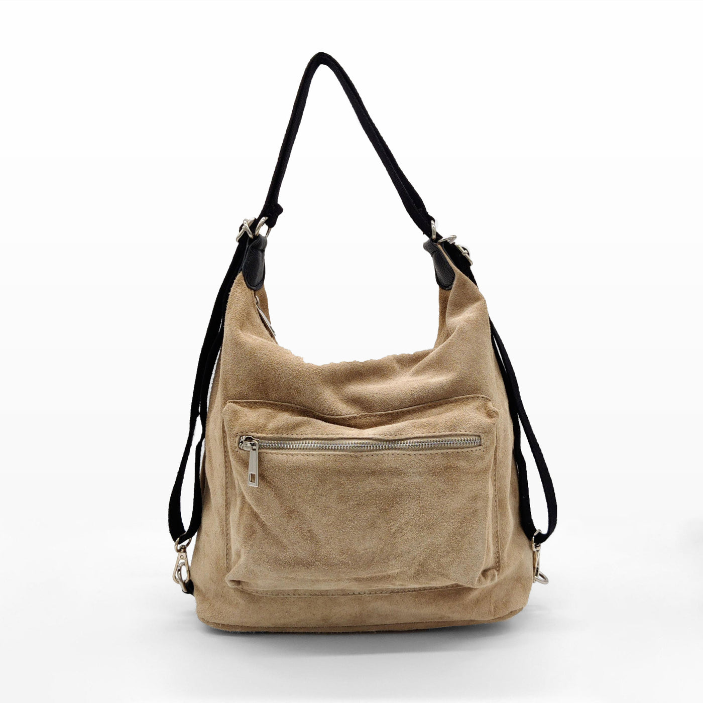 Mochila de ante con bolsillo frontal, varios colores