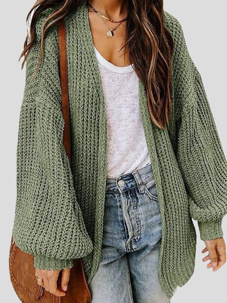 ELOYSA- Chaqueta de punto versátil y holgada