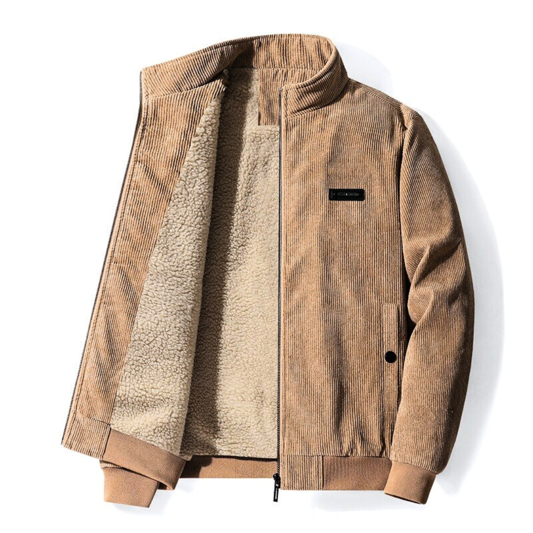 BERTIN| Chaqueta de invierno de pana para hombre – Forro de piel de oveja