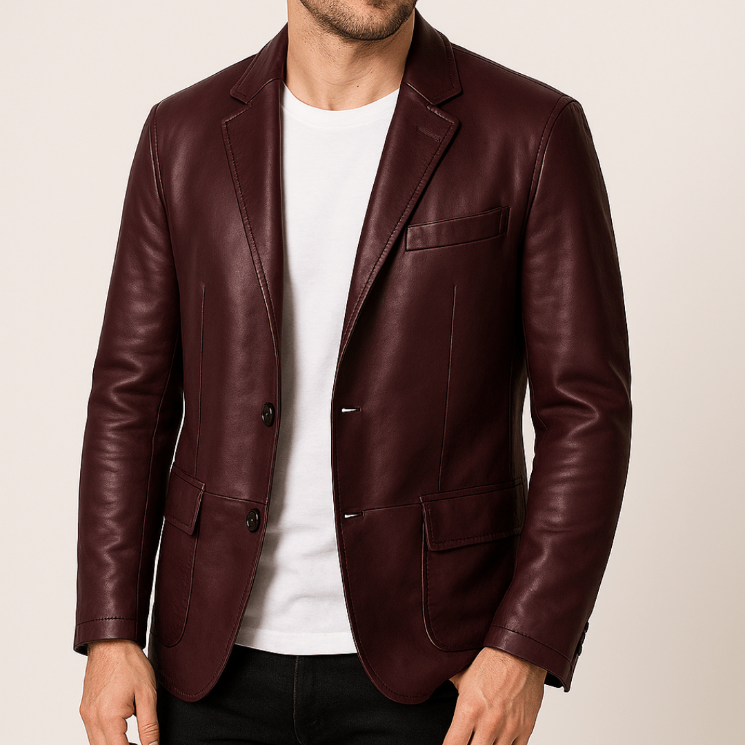 CARLOS | Chaqueta clásica de cuero vegano