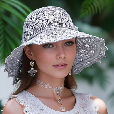 DIANA | Elegant wide-brimmed folding sun hat