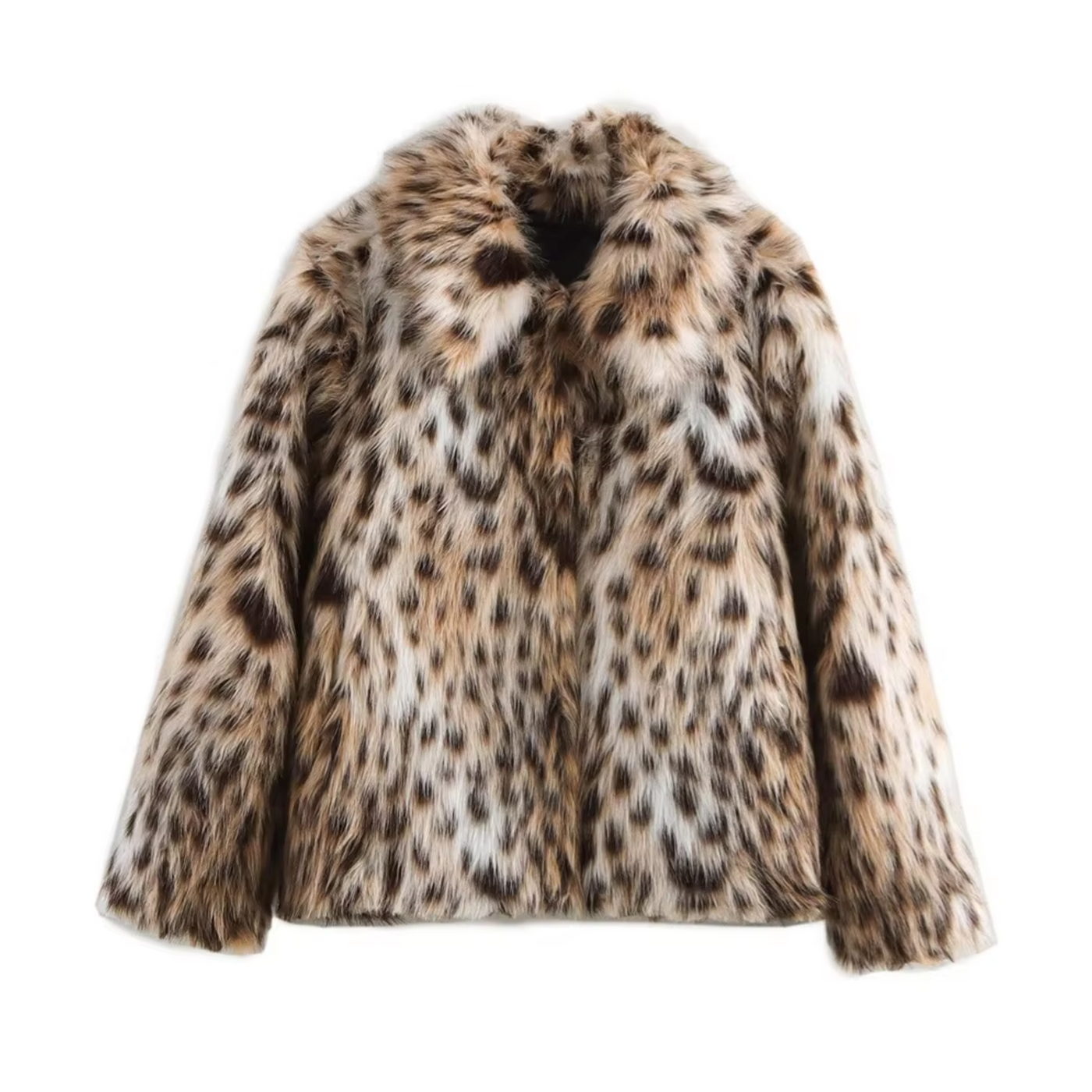 Mandisa – Chaqueta de pelo con estampado de leopardo