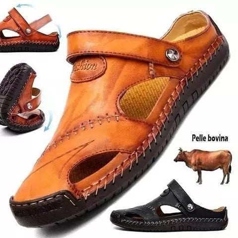 【Hecho a mano】Sandalias casuales de cuero suave de alta calidad  hombres