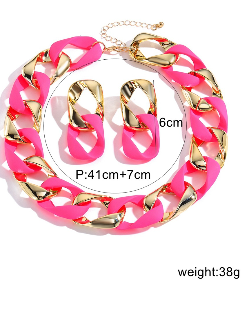 Conjunto de joyería fluorescente de moda