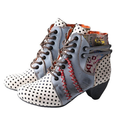 Botin diseño moderno, con lunares.