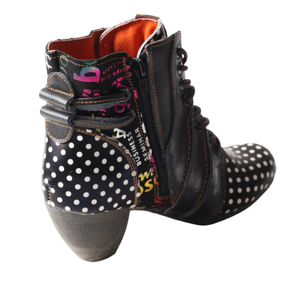 Botin diseño moderno, con lunares.