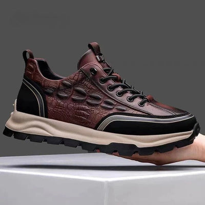 Zapatos Casuales De Piel De Cocodrilo Para Hombre