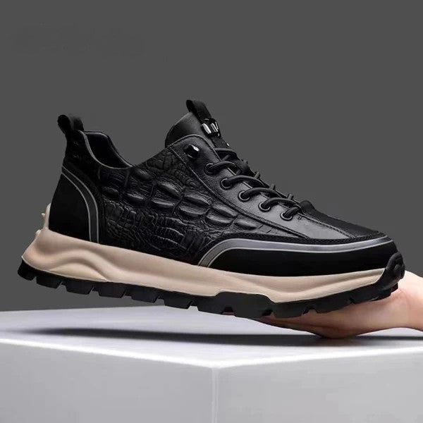 Zapatos Casuales De Piel De Cocodrilo Para Hombre