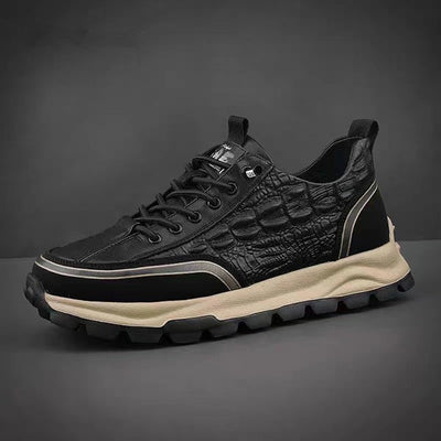 Zapatos Casuales De Piel De Cocodrilo Para Hombre