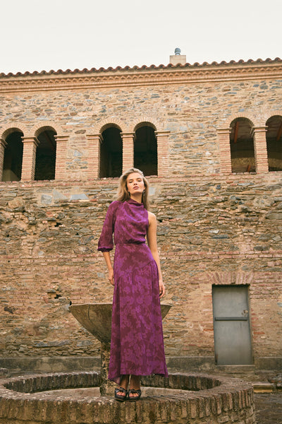 ROSA| vestido asimetrico