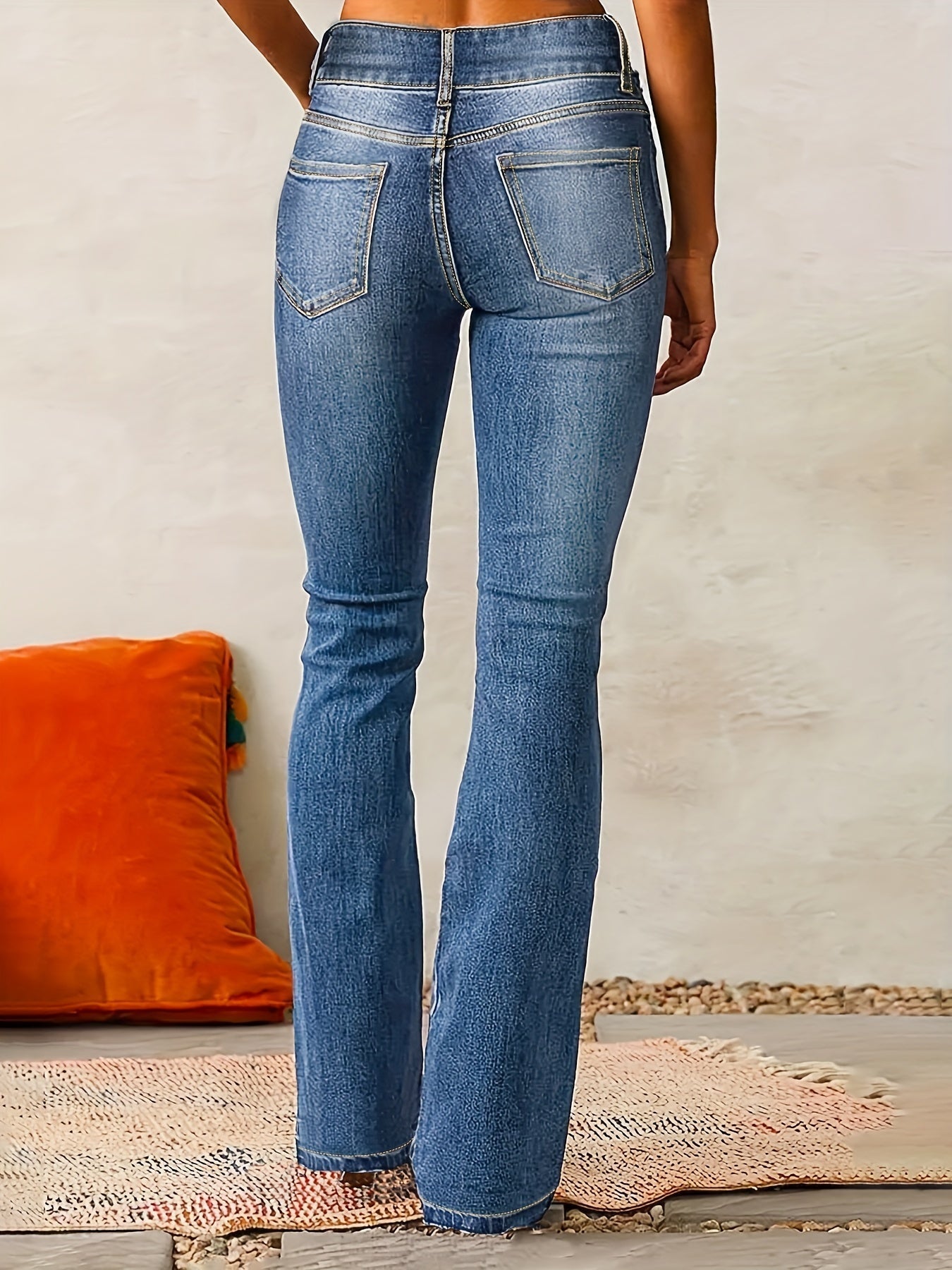 Alicia™ |  Jean pantalon de talle alto.