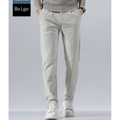 ALBERT| Pantalones de pana , ajustados, largo clásico .
