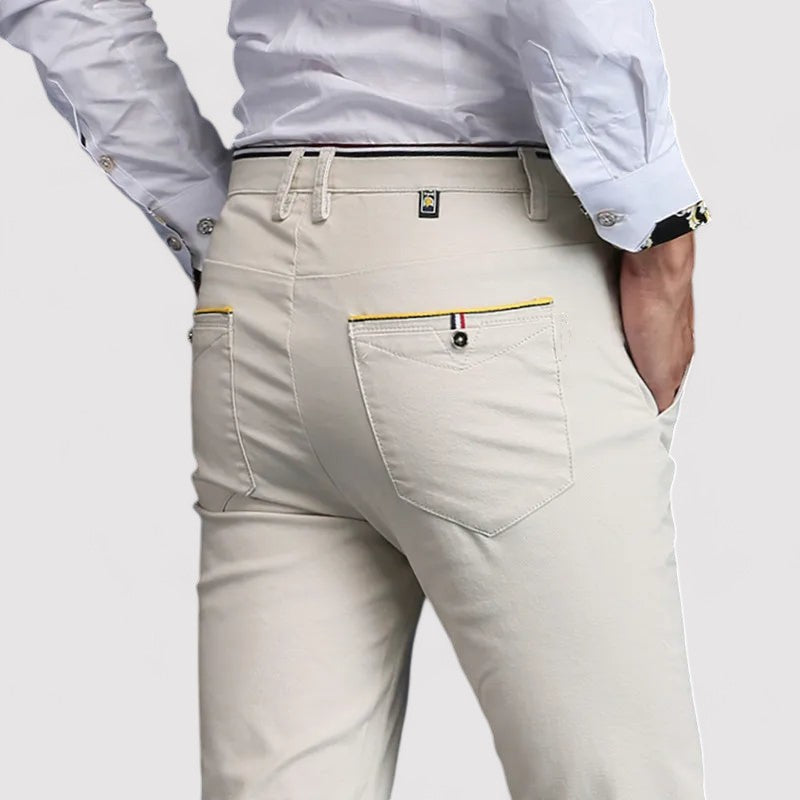 LUIS| Pantalones casuales de negocios, corte regular, para todas las estaciones, diseño elegante..