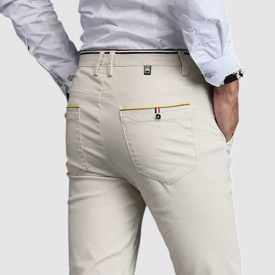 LUIS| Pantalones casuales de negocios, corte regular, para todas las estaciones, diseño elegante..