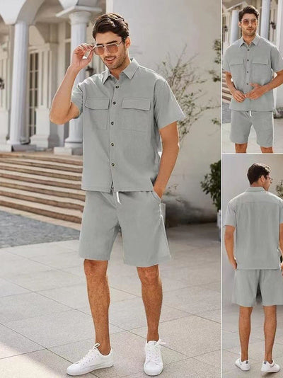 ALEX| Conjunto veraniego de camiseta y pantalón corto para hombre –