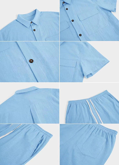 ALEX| Conjunto veraniego de camiseta y pantalón corto para hombre –