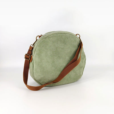 Bolso redondo de ante, varios colores