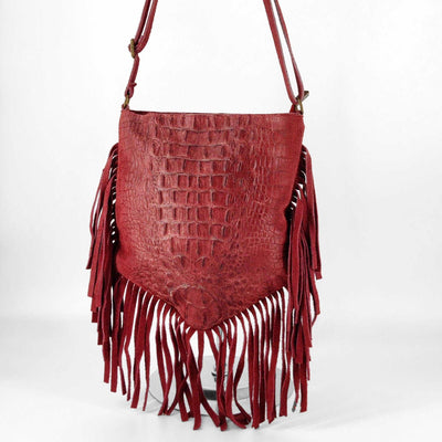 Bolso bandolera de flecos en piel de coco