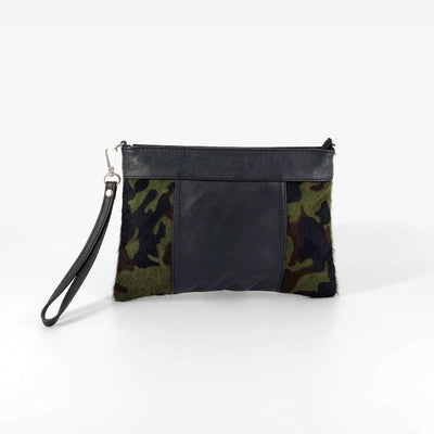 Bolso bandolera dúo texturas piel y pelo
