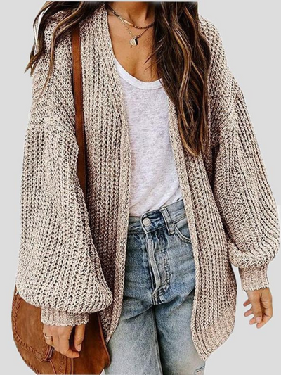 ELOYSA- Chaqueta de punto versátil y holgada