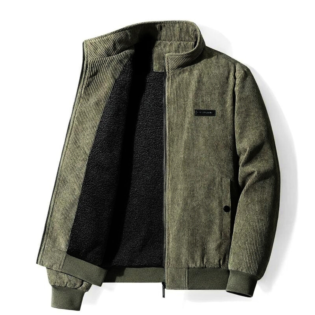 BERTIN| Chaqueta de invierno de pana para hombre – Forro de piel de oveja
