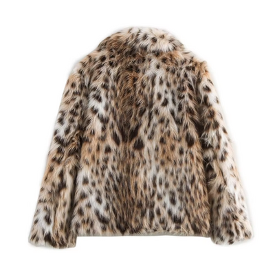 Mandisa – Chaqueta de pelo con estampado de leopardo