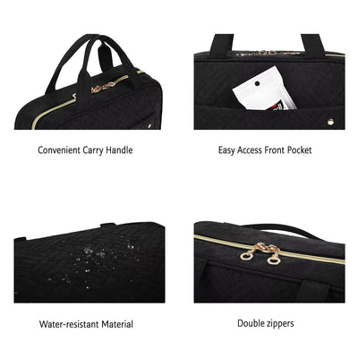 Bolsa de viaje compacta con múltiples compartimentos para mujer .