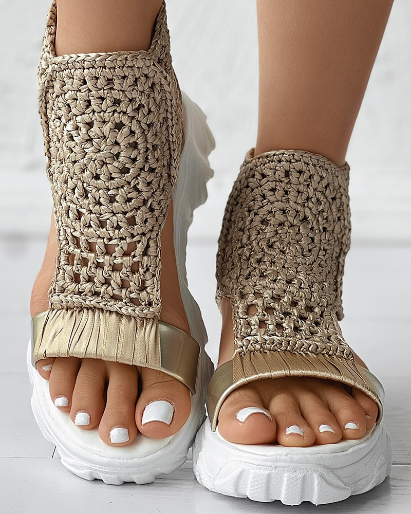 Sandra- Sandalias tejidas flexibles