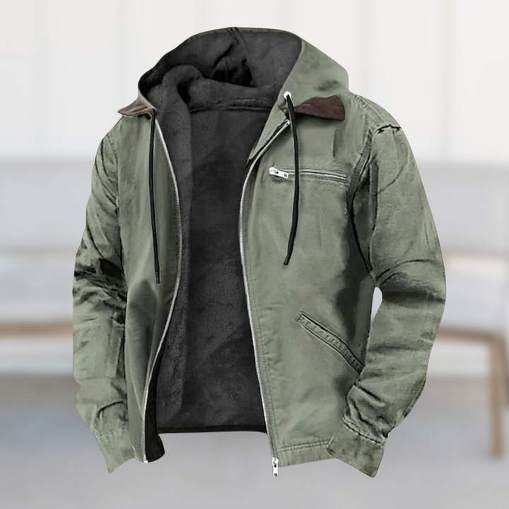 TONI| Abrigo clásico con capucha de invierno para hombre
