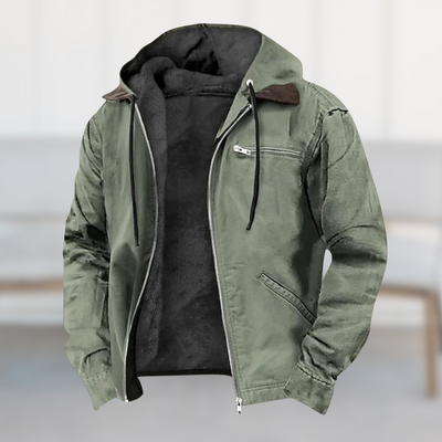 TONI| Abrigo clásico con capucha de invierno para hombre