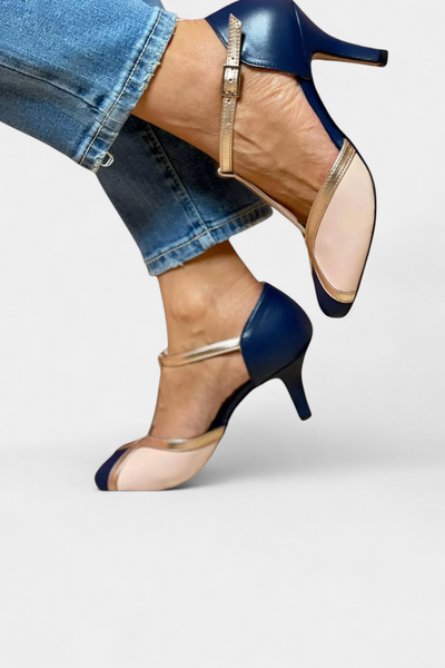 LOLA| Tacones Bicolor con Toque Sofisticado