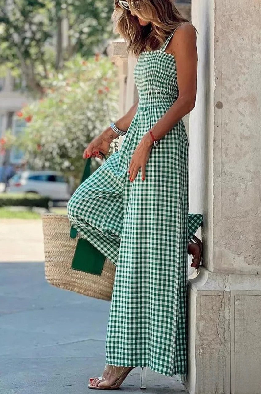 LISA| Mono Vichy de Tirantes con Nudo – Estilo Retro Chic