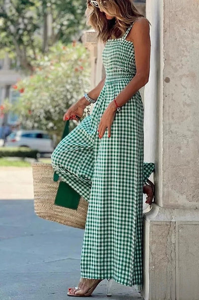 LISA| Mono Vichy de Tirantes con Nudo – Estilo Retro Chic