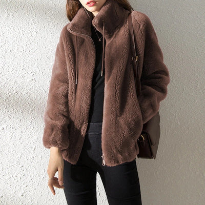 Lola - Chaqueta informal de felpa cálida con cremallera