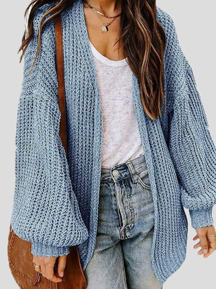 ELOYSA- Chaqueta de punto versátil y holgada