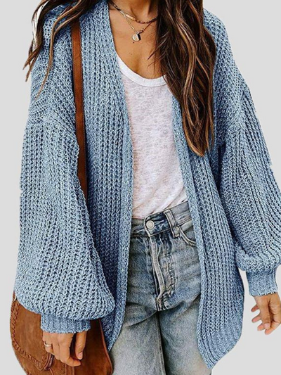 ELOYSA- Chaqueta de punto versátil y holgada